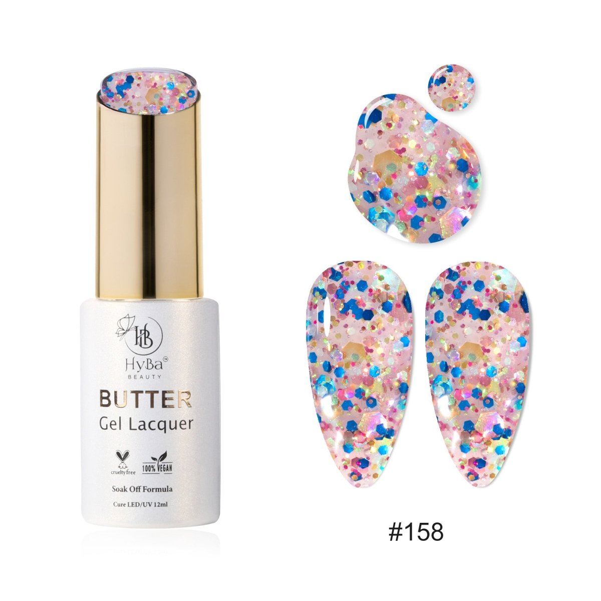 BUTTER Gel Polish - SERIES Collection 16 (Colors #151-#160) - Free Top & Base