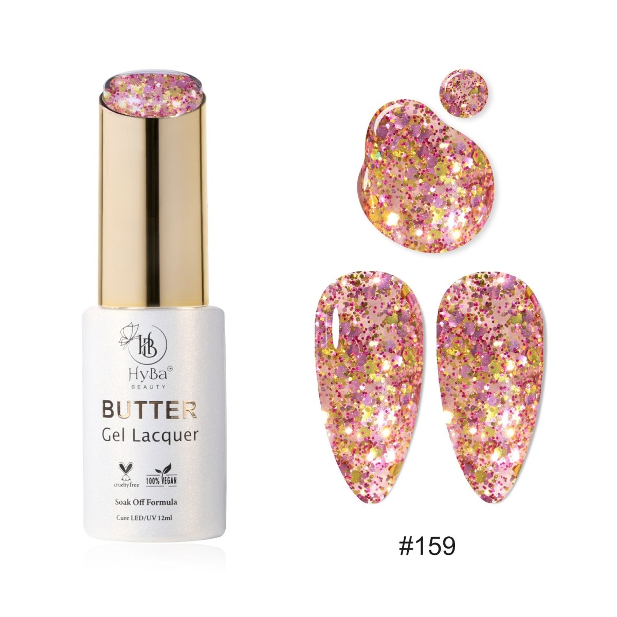 BUTTER Gel Polish - SERIES Collection 16 (Colors #151-#160) - Free Top & Base